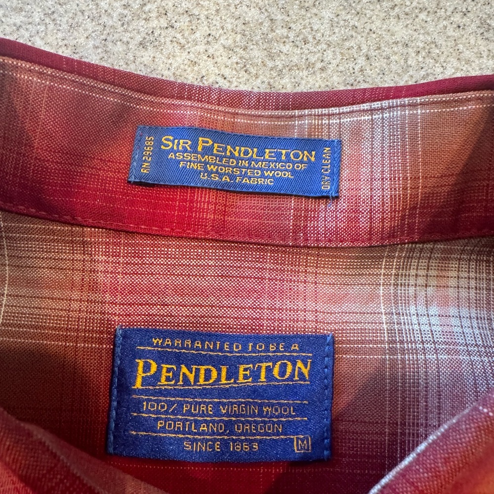 Medium Sir Pendleton Lightweight Wool Euc Longsle… - image 4